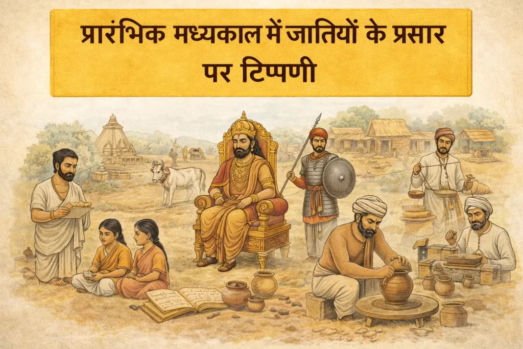 प्रारंभिक मध्यकाल में जातियों के प्रसार पर टिप्पणी