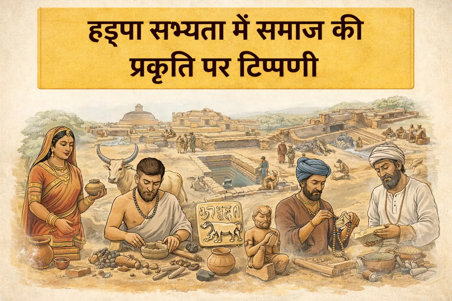हड़प्पा सभ्यता में समाज की प्रकृति पर टिप्पणी