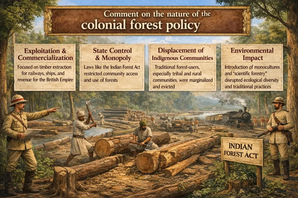 Comment on the nature of the colonial forest policy