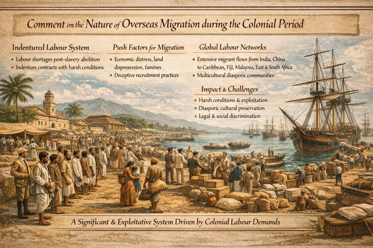nature of over seas migration during the colonial period
