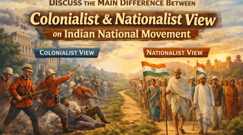 difference between colonialist & nationalist view