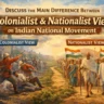 difference between colonialist & nationalist view