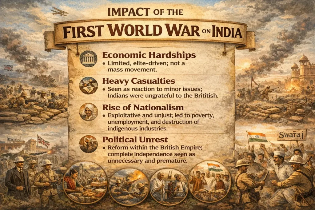 impact of the first world war on India