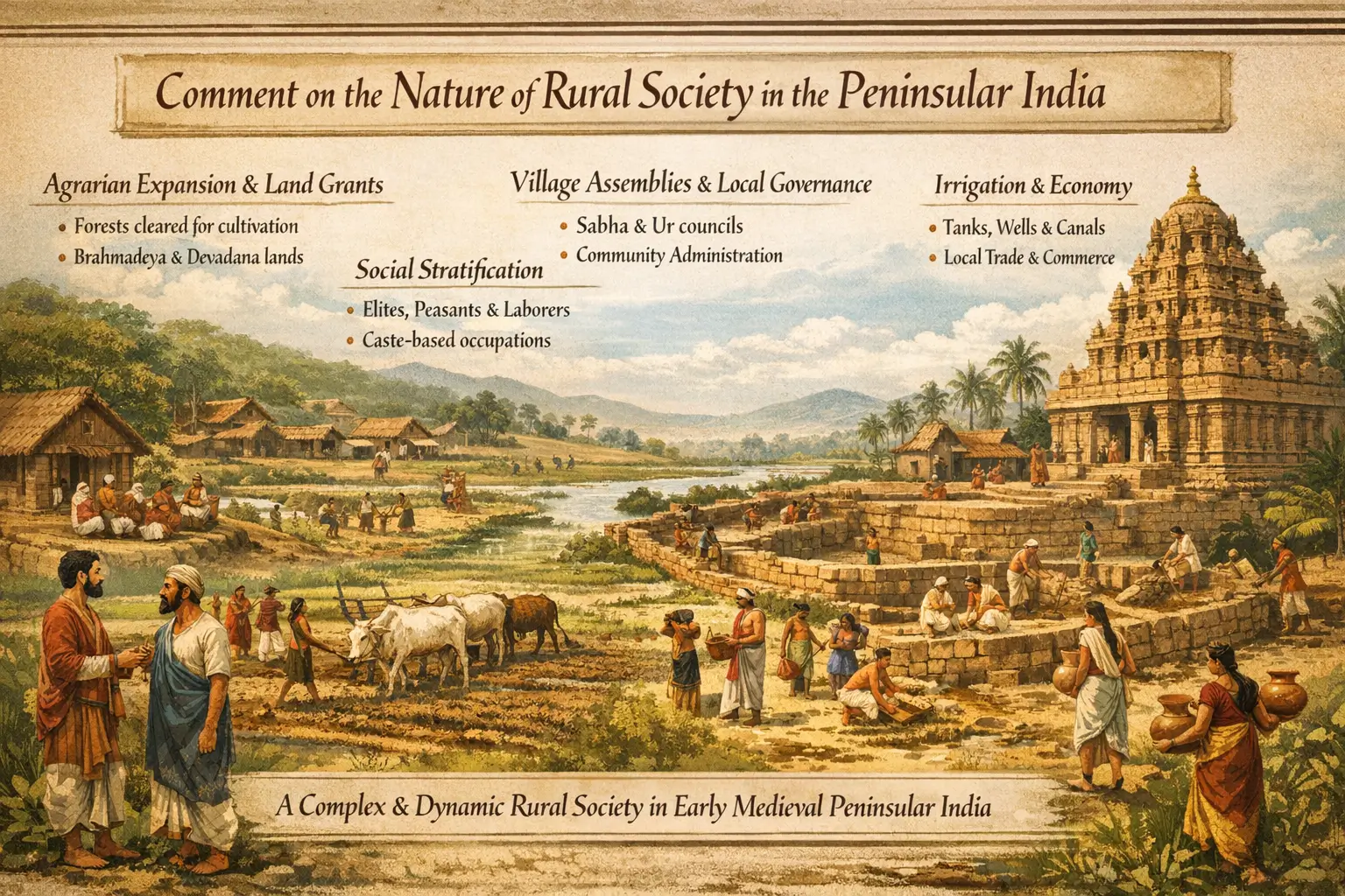 nature of rural society in the Peninsular India