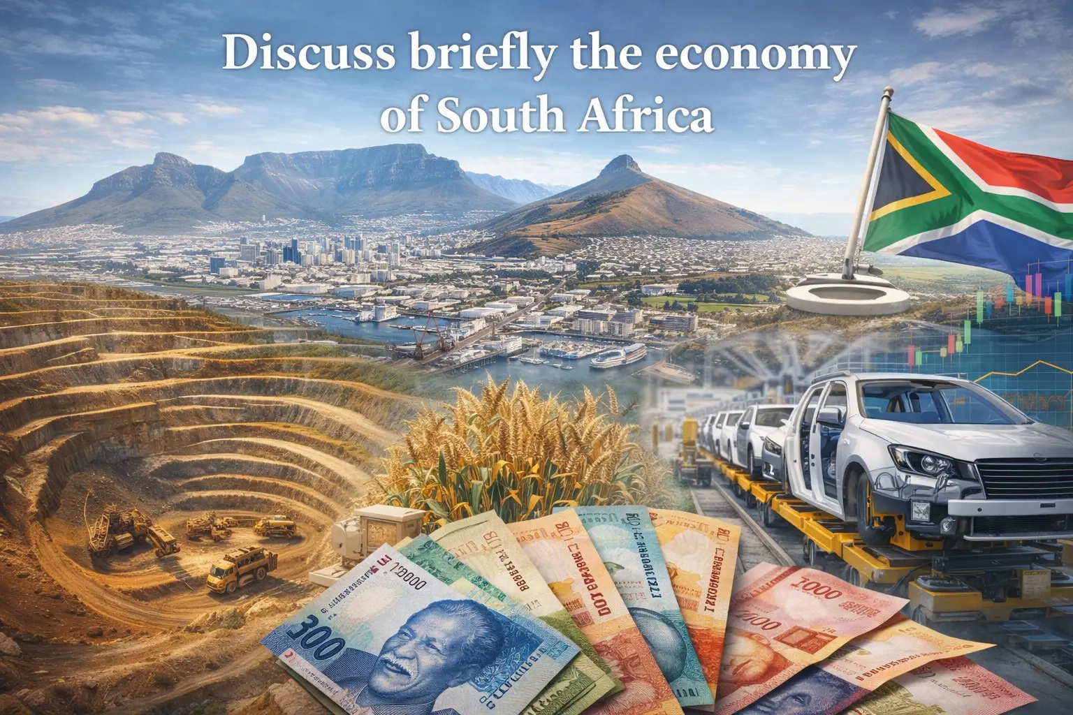 Discuss briefly the economy of south Africa