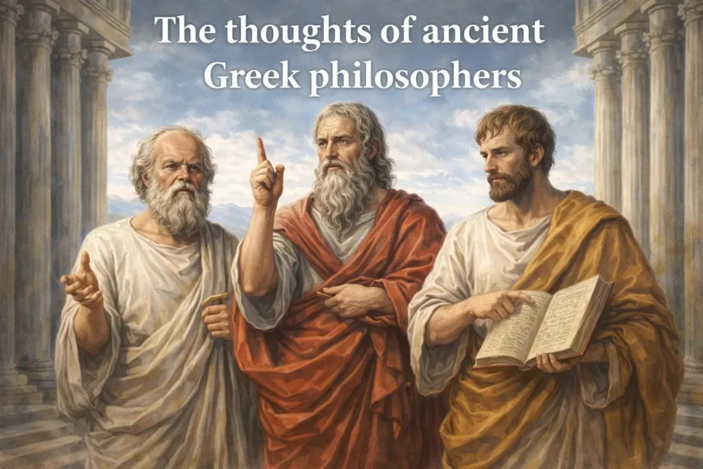 write the thoughts of ancients Greek philosophers