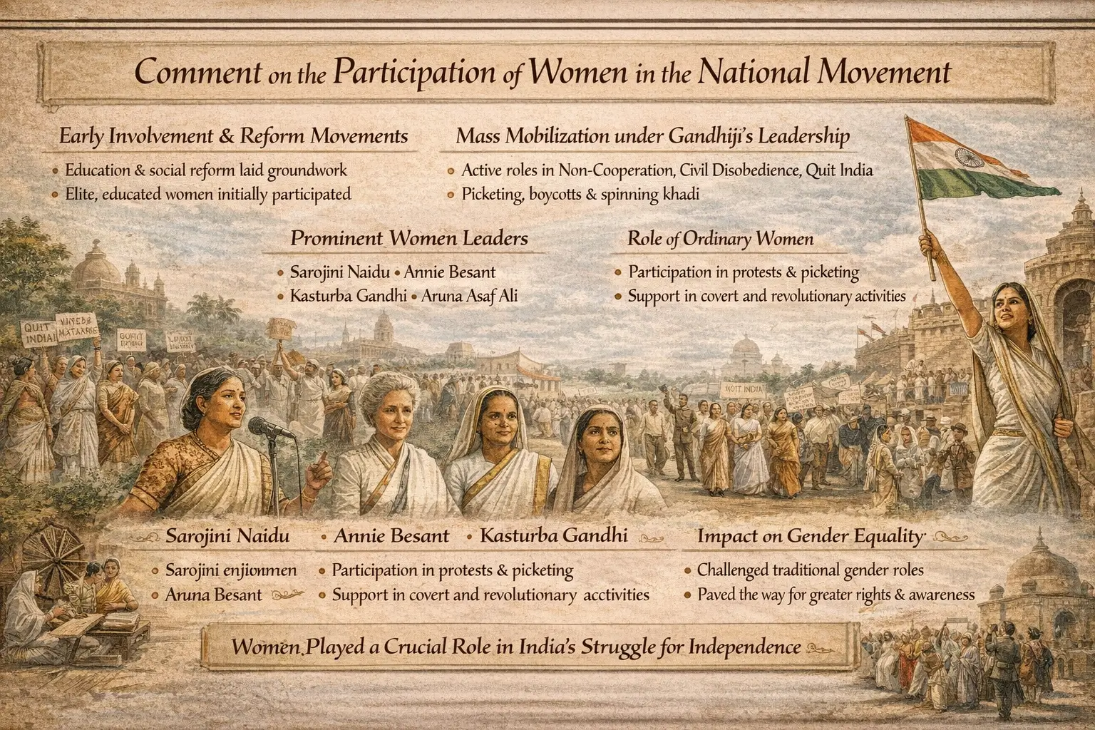 participation of women in the national movement